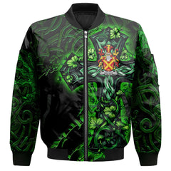 Keevan or O Kevane Bomber Jackets Celtic Cross And Dragon Style