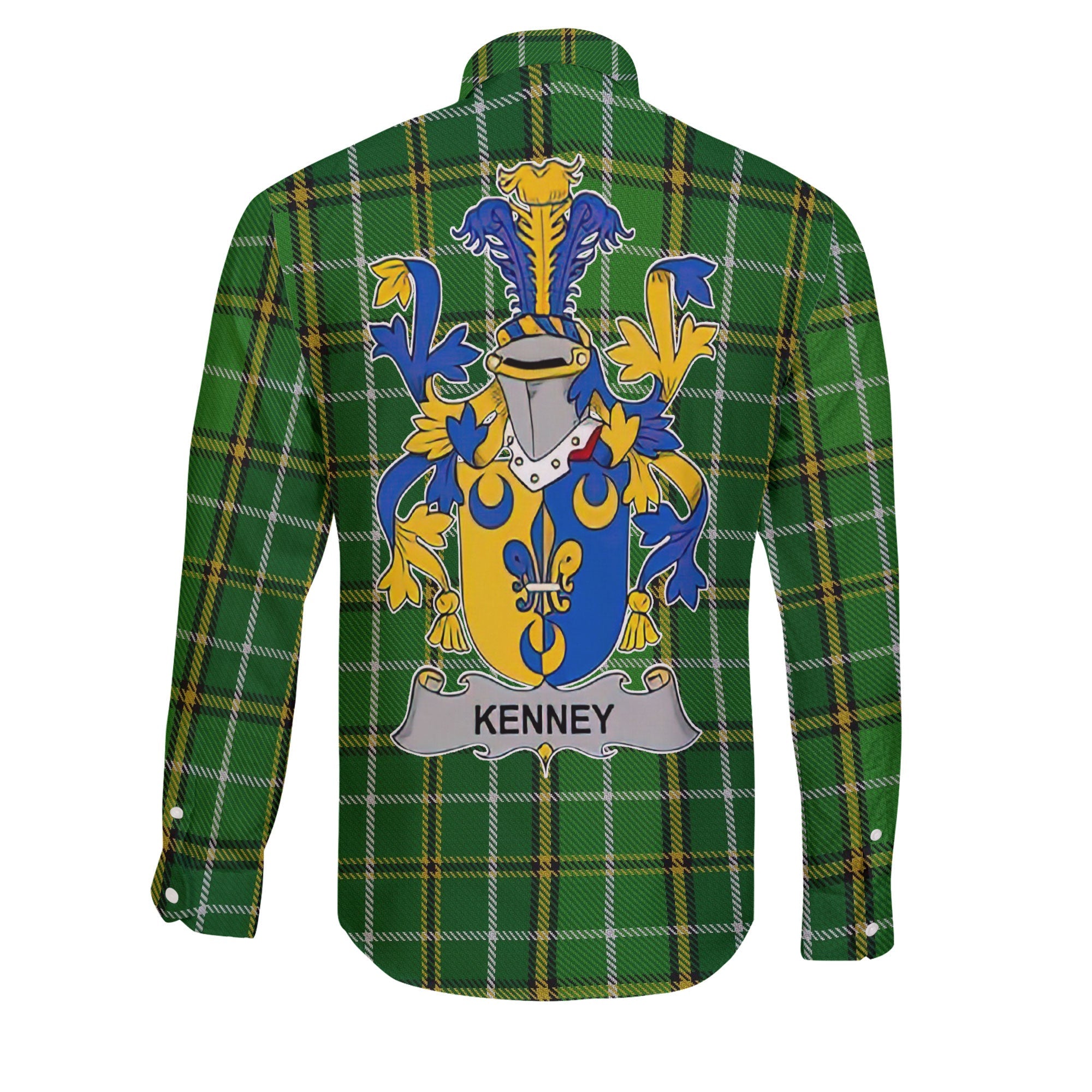 Kenney or O Kenny Long Sleeve Button Shirts Crest And National Plaid Style