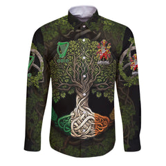 Keyes Long Sleeve Button Shirts Ireland Is My Root Style