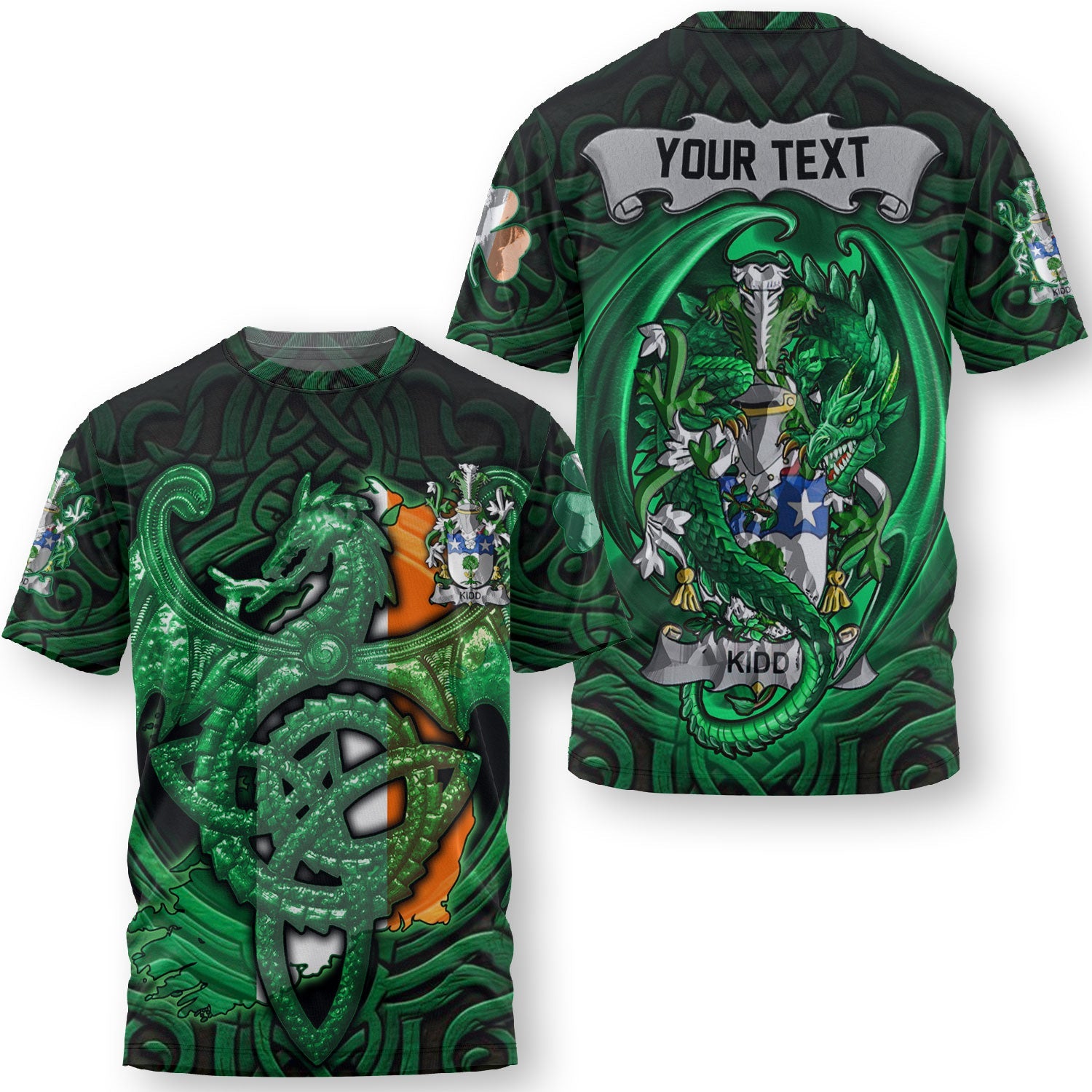 Keyes T-Shirts The Green Dragon Of Ireland Style