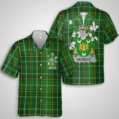 Kilkelly or Killikelly Hawaiian Shirts Crest And National Plaid Style