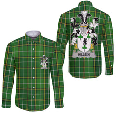 Killeen or O Killeen Long Sleeve Button Shirts Crest And National Plaid Style