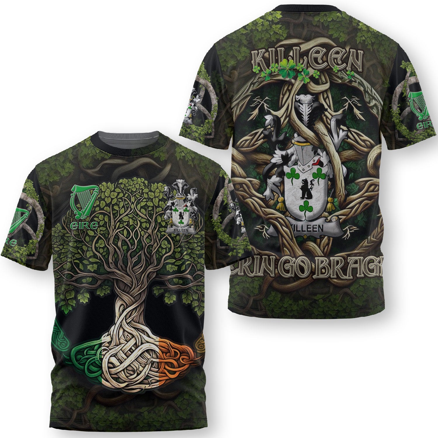Killeen or O Killeen T-Shirts Ireland Is My Root Style