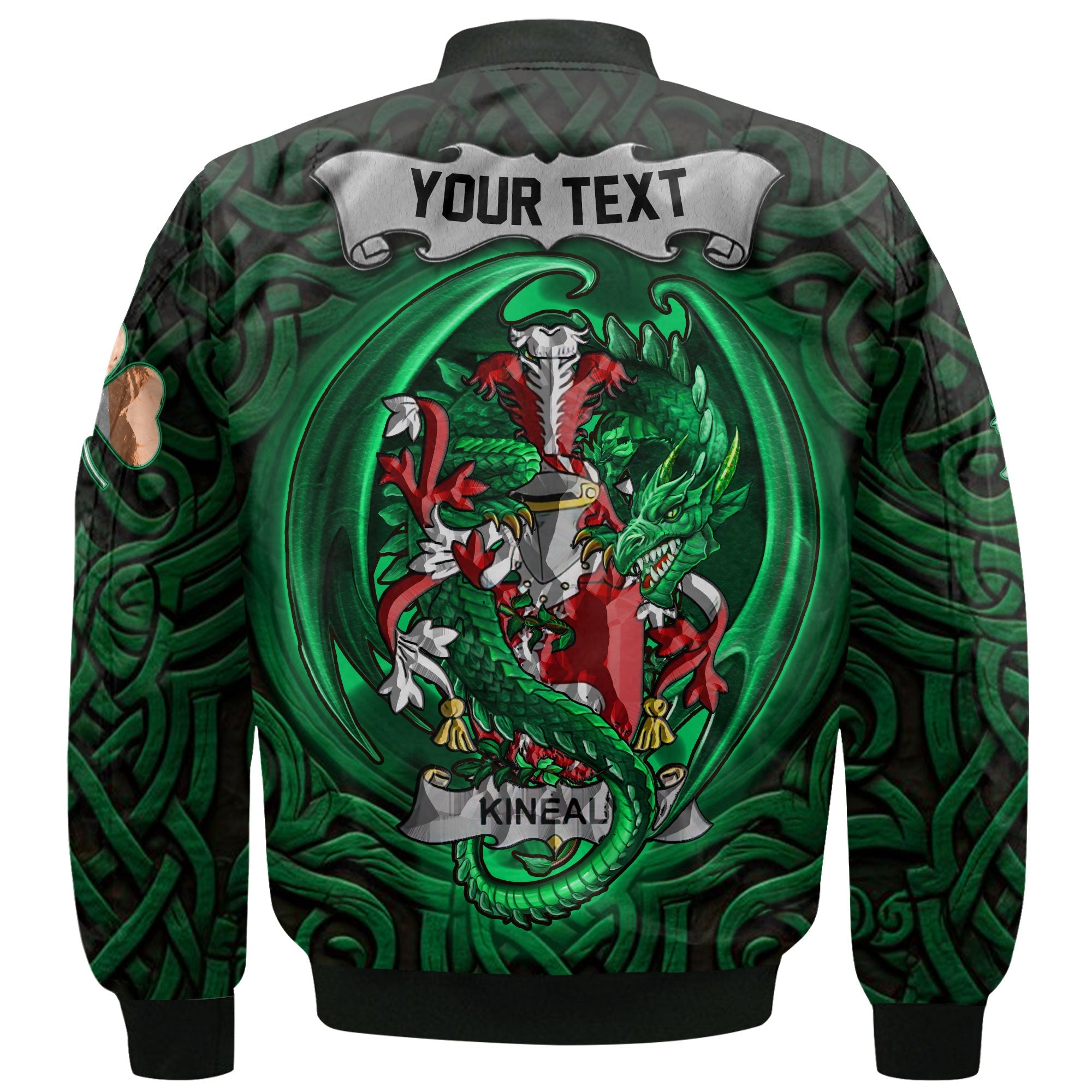 Kinealy or O Kinnally Bomber Jackets The Green Dragon Of Ireland Style