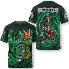 Kindelan or O Kindelan T-Shirts The Green Dragon Of Ireland Style