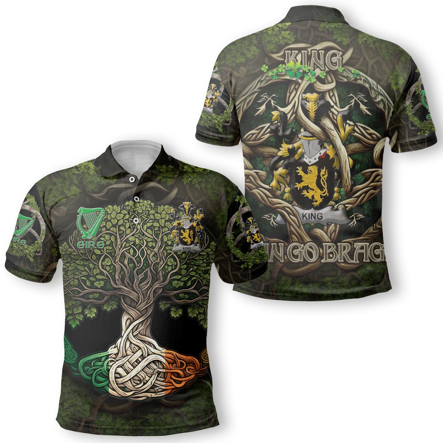 King Polo Shirts Ireland Is My Root Style