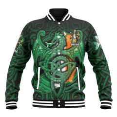 King Baseball Jackets The Green Dragon Of Ireland Style