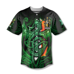 King Baseball Jerseys The Green Dragon Of Ireland Style