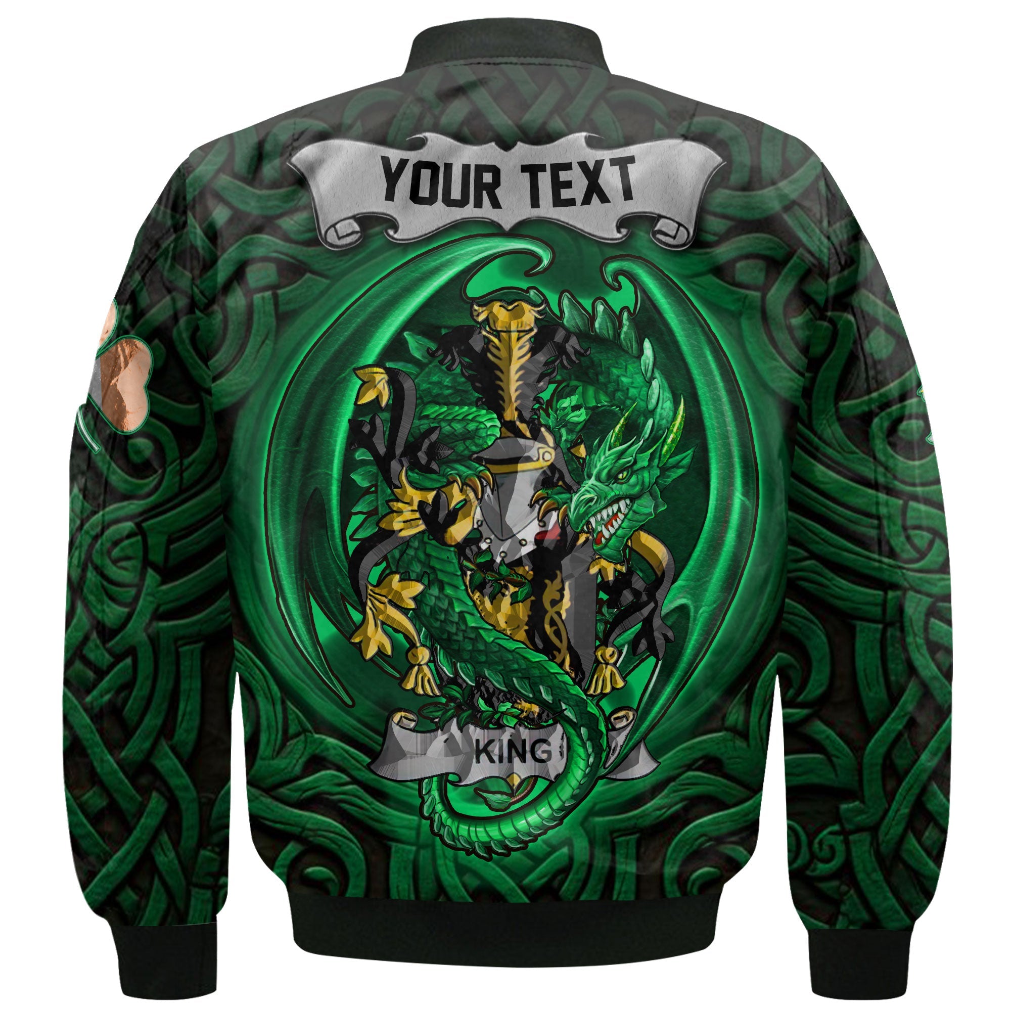 King Bomber Jackets The Green Dragon Of Ireland Style