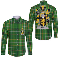 King Long Sleeve Button Shirts Crest And National Plaid Style