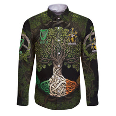 King Long Sleeve Button Shirts Ireland Is My Root Style