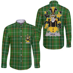 Kyle Long Sleeve Button Shirts Crest And National Plaid Style