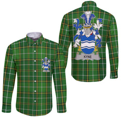 Kyne or O Kyne Long Sleeve Button Shirts Crest And National Plaid Style