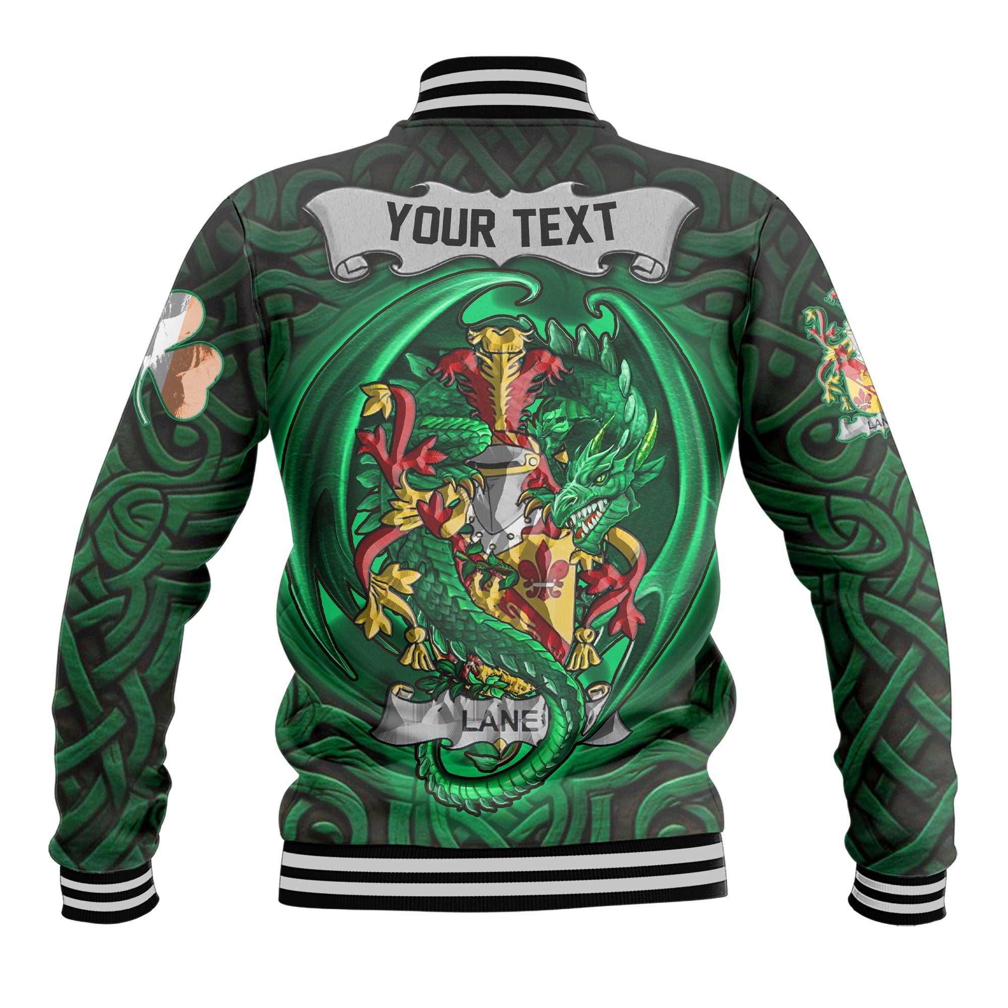 Lane Baseball Jackets The Green Dragon Of Ireland Style