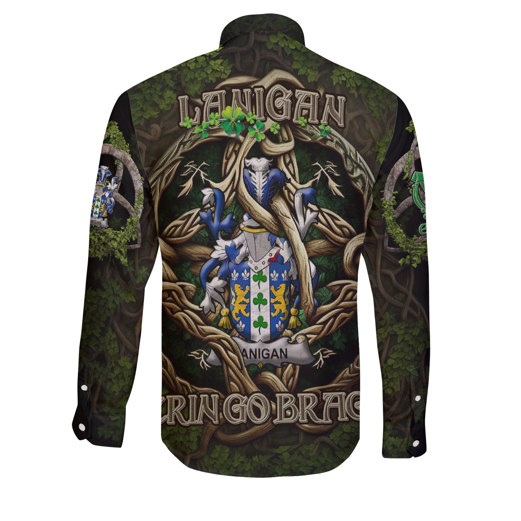 Lanigan or O Lenigan Long Sleeve Button Shirts Ireland Is My Root Style