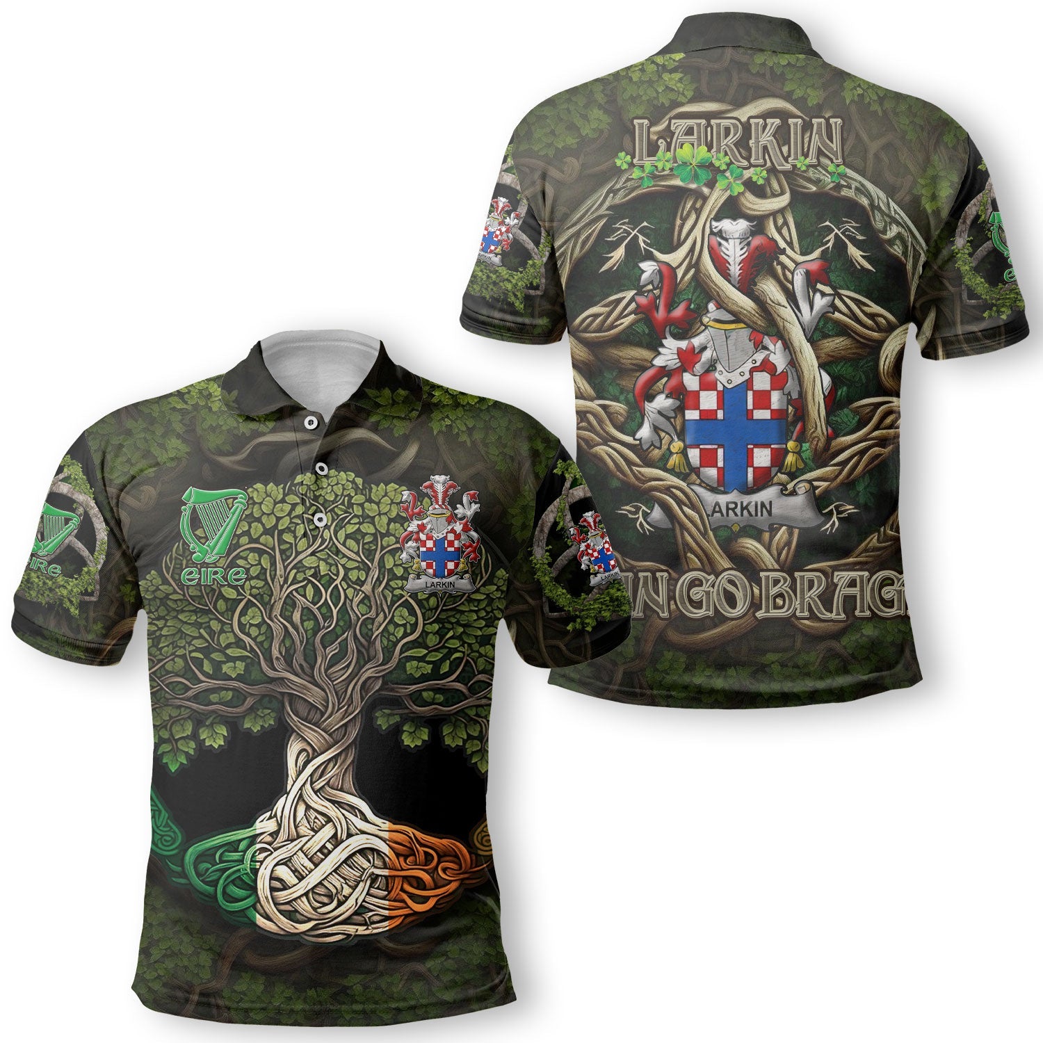 Larkin or O Larkin Polo Shirts Ireland Is My Root Style