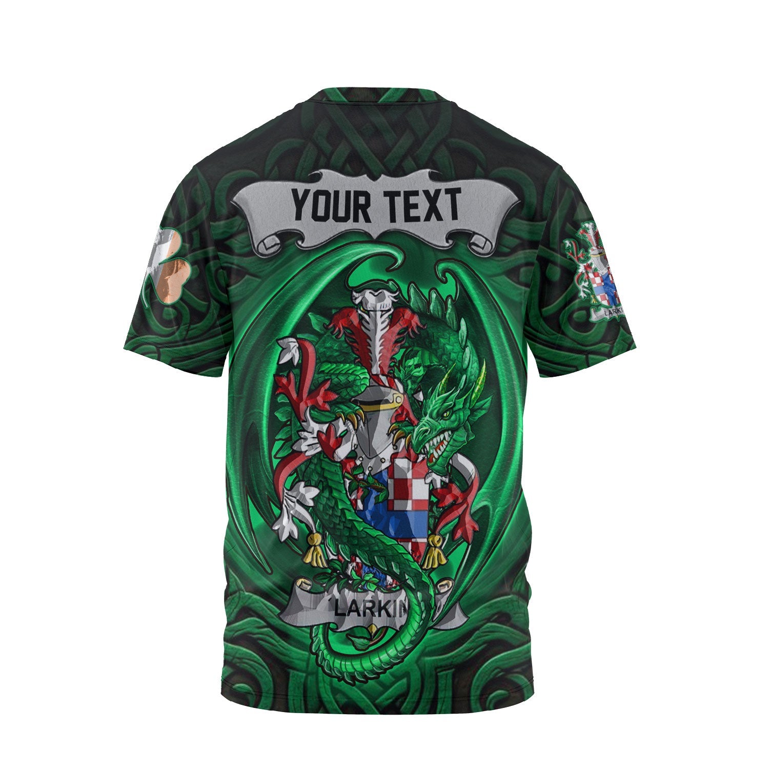 Larkin or O Larkin T-Shirts The Green Dragon Of Ireland Style