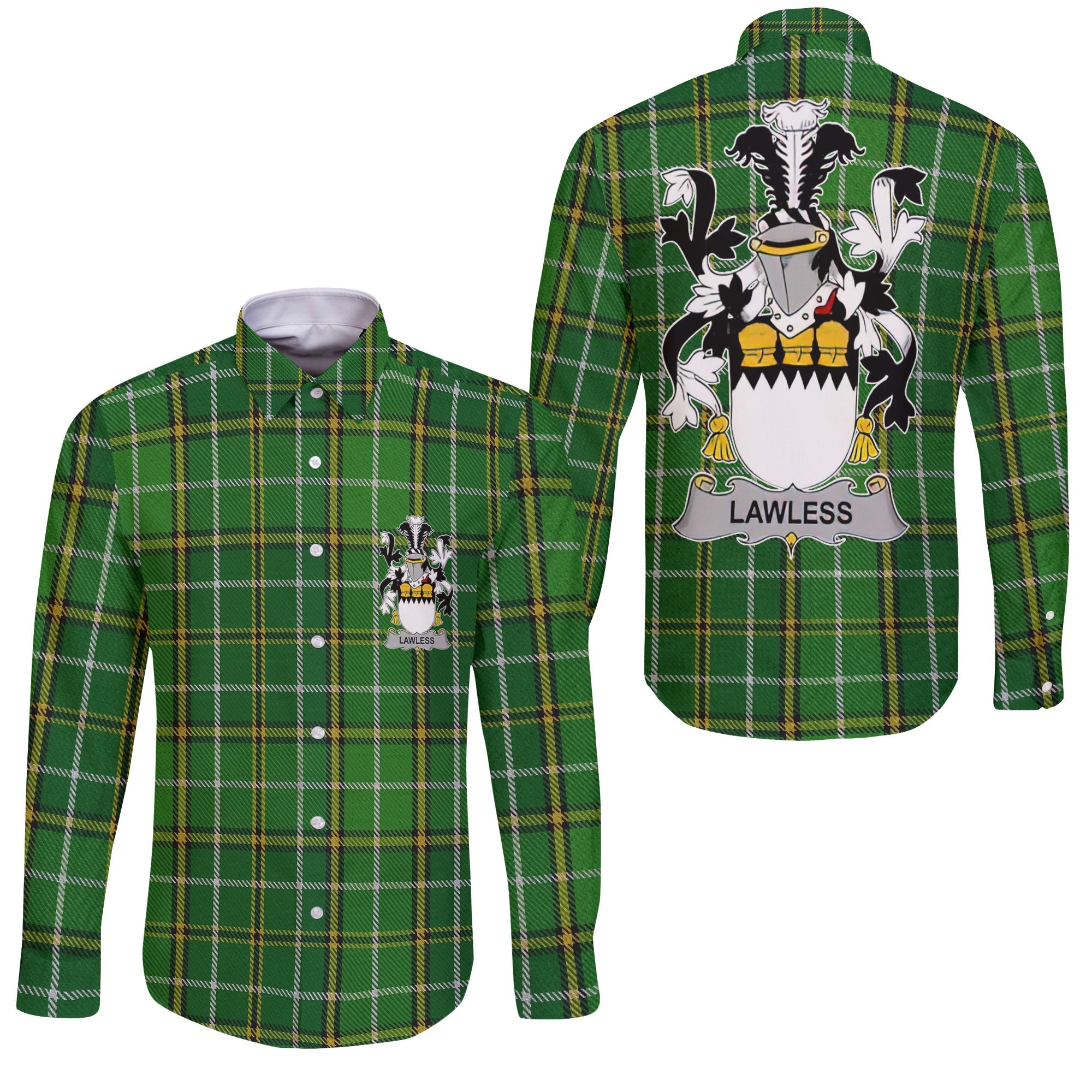 Lawless Long Sleeve Button Shirts Crest And National Plaid Style