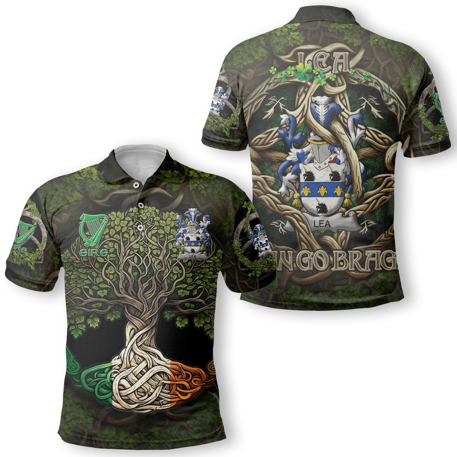 Lea or McLea Polo Shirts Ireland Is My Root Style