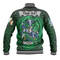 Lees or McAleese Baseball Jackets The Green Dragon Of Ireland Style