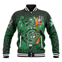 Leeson Baseball Jackets The Green Dragon Of Ireland Style