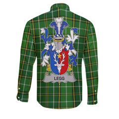 Legg or Legge Long Sleeve Button Shirts Crest And National Plaid Style