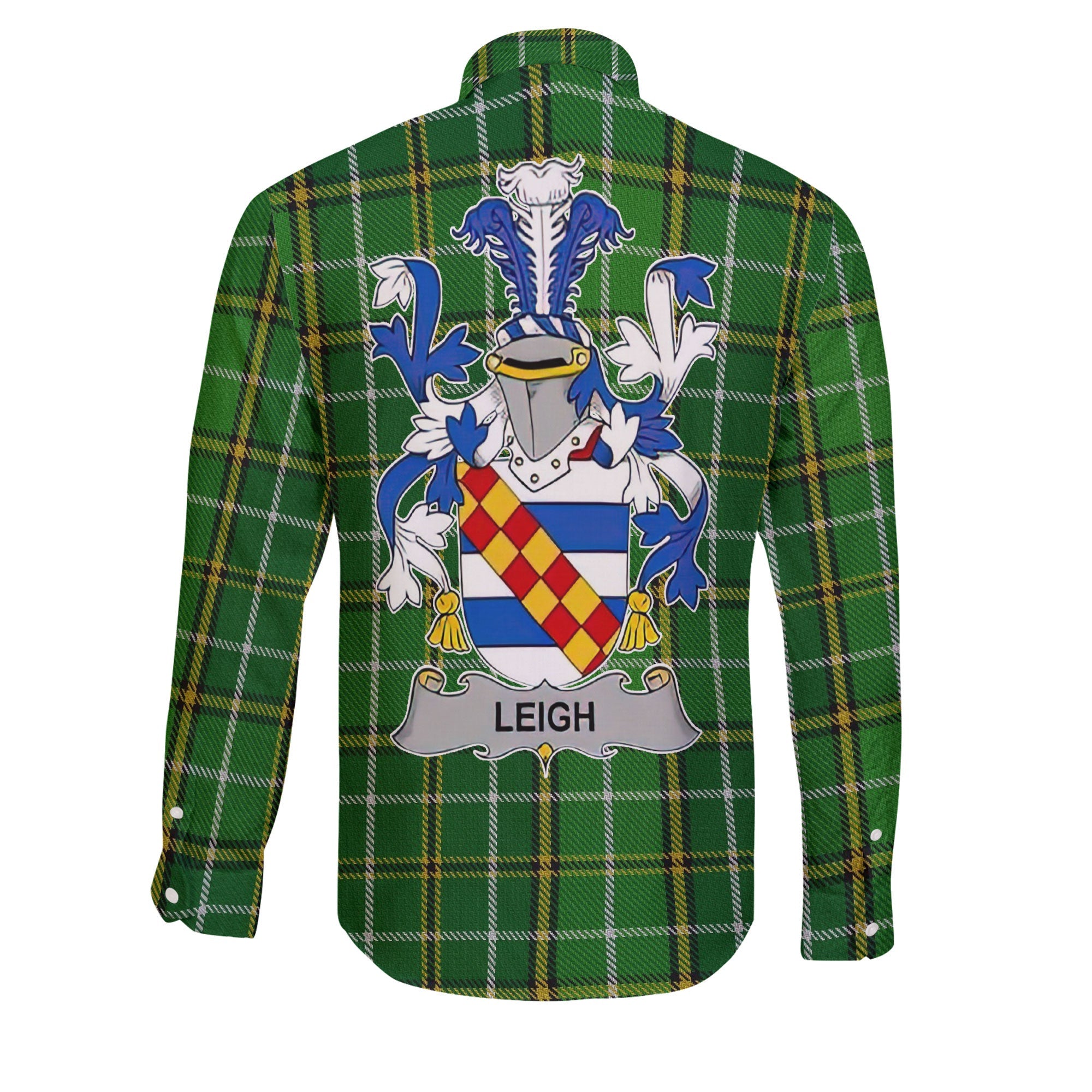 Leigh or McLaeghis Long Sleeve Button Shirts Crest And National Plaid Style