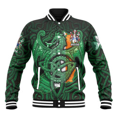 Lenihan or O Lenaghan Baseball Jackets The Green Dragon Of Ireland Style