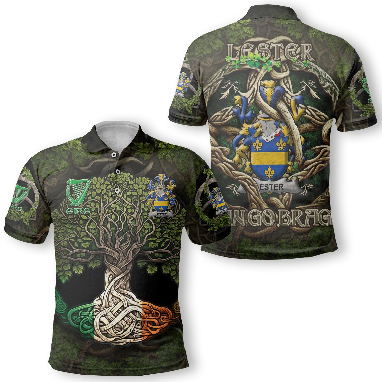 Lester or McAlester Polo Shirts Ireland Is My Root Style