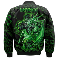 Levett or Lyvett Bomber Jackets Celtic Cross And Dragon Style