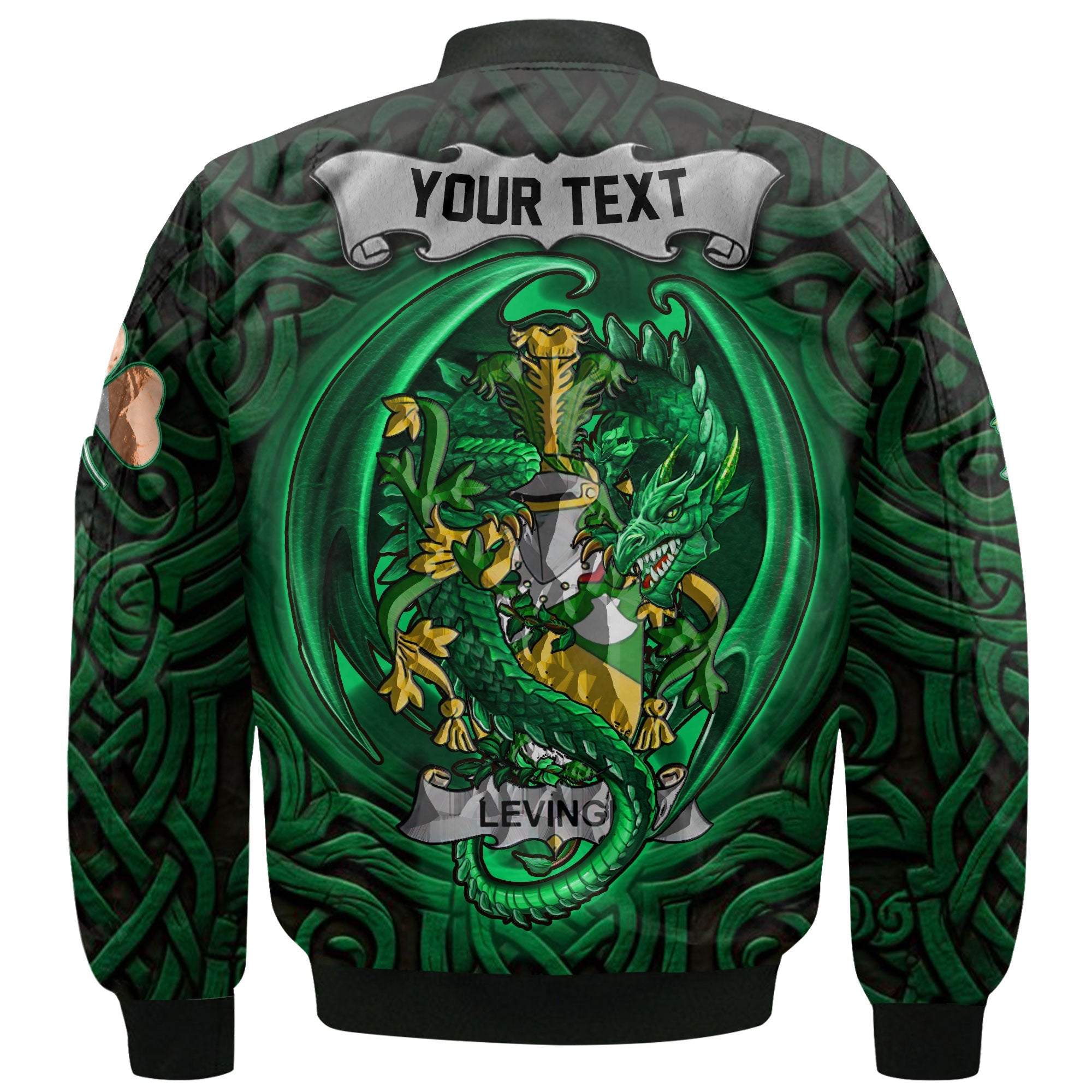 Levinge or Levens Bomber Jackets The Green Dragon Of Ireland Style