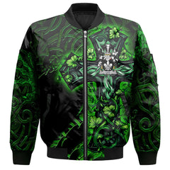Ley Bomber Jackets Celtic Cross And Dragon Style