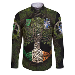 Linaker Long Sleeve Button Shirts Ireland Is My Root Style