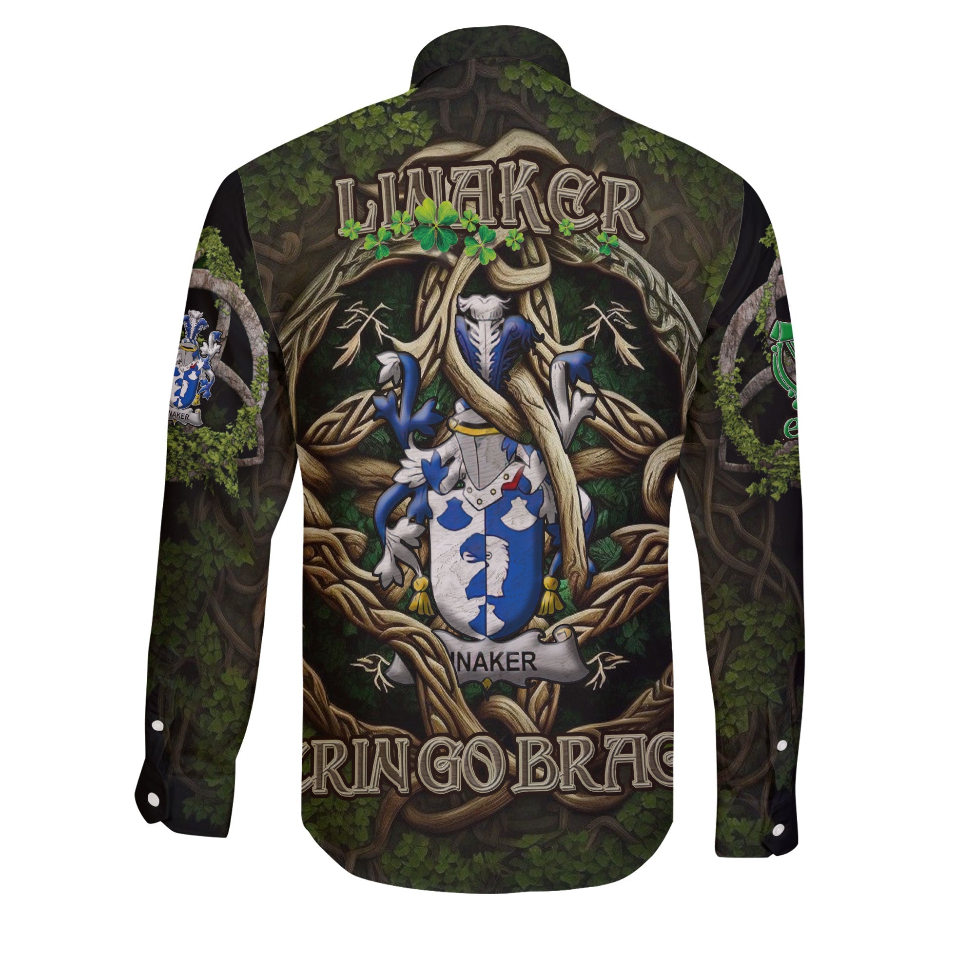 Linaker Long Sleeve Button Shirts Ireland Is My Root Style