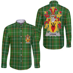 Logan Long Sleeve Button Shirts Crest And National Plaid Style