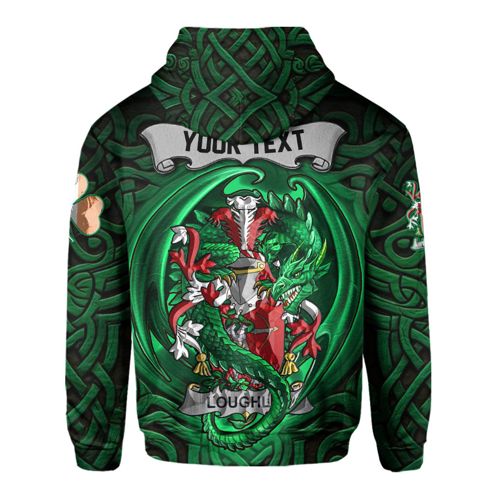 Loughlin or O Loughlin Hoodies The Green Dragon Of Ireland Style