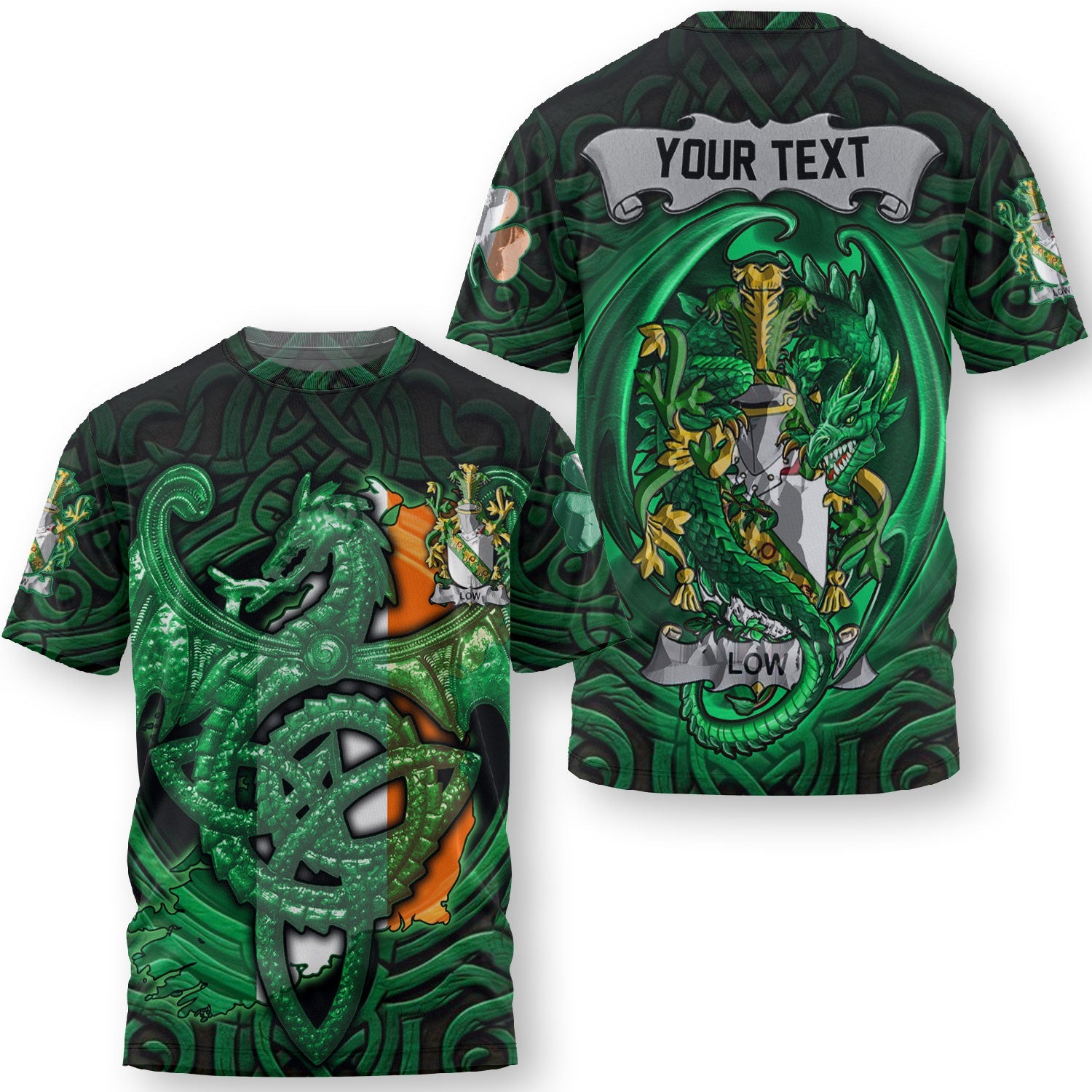 Lovett T-Shirts The Green Dragon Of Ireland Style