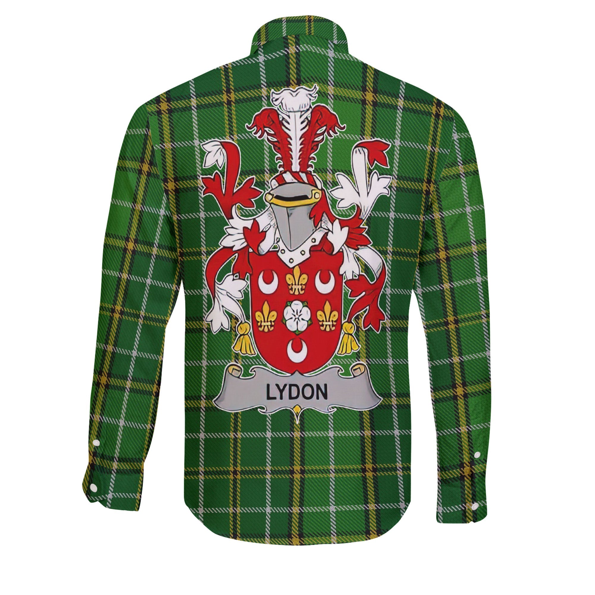 Lydon or Leyden Long Sleeve Button Shirts Crest And National Plaid Style