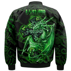 Lynam or O Lynam Bomber Jackets Celtic Cross And Dragon Style