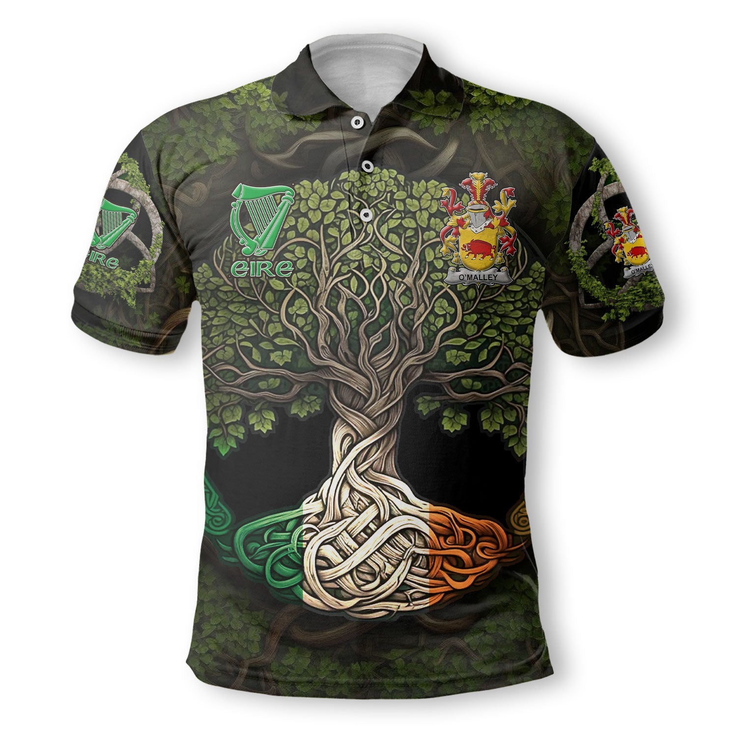 Malley or O Malley Polo Shirts Ireland Is My Root Style