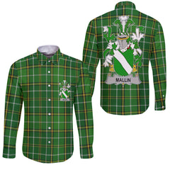 Mallin or O Mallan Long Sleeve Button Shirts Crest And National Plaid Style