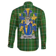 Maloney or O Molony Long Sleeve Button Shirts Crest And National Plaid Style