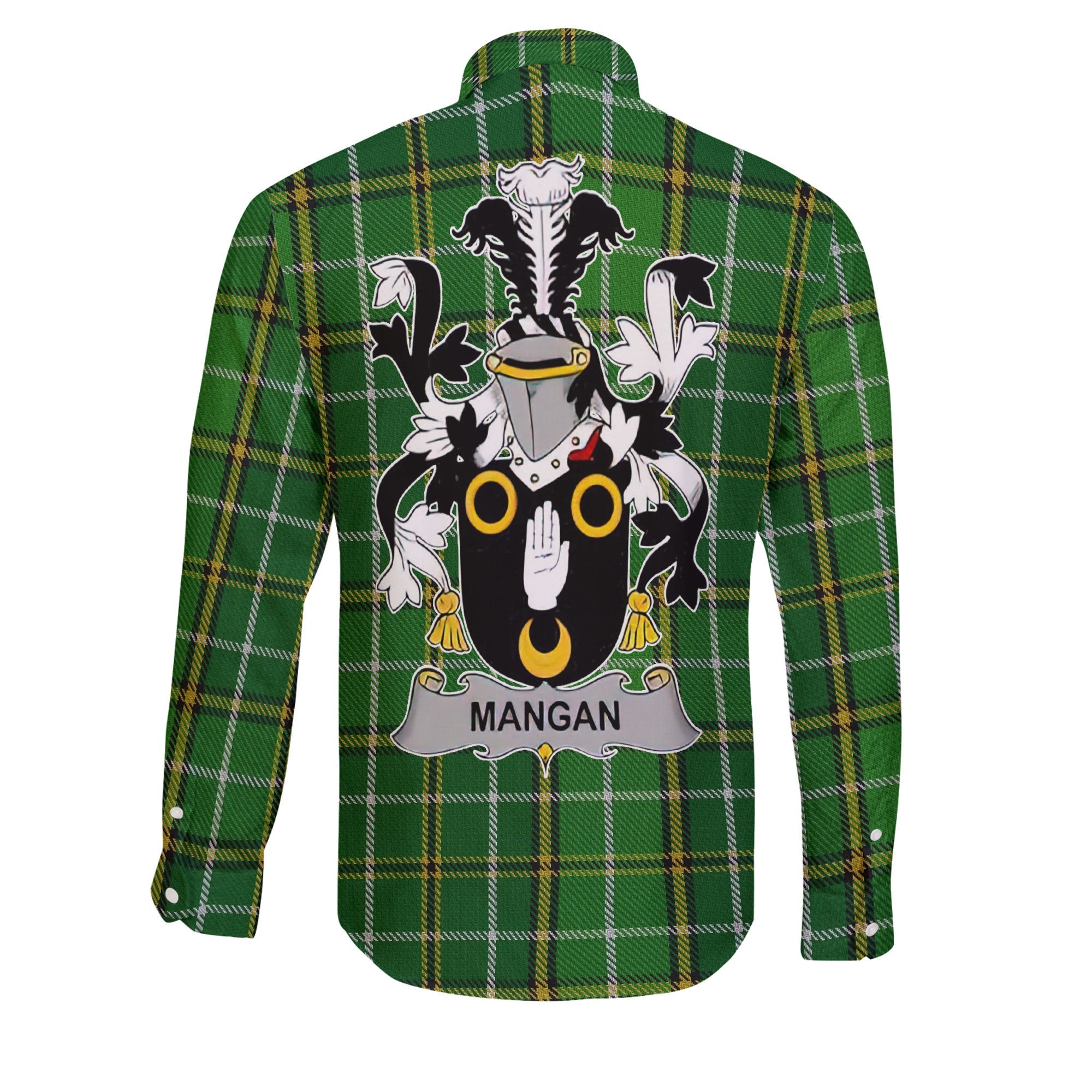 Mangan or O Mangan Long Sleeve Button Shirts Crest And National Plaid Style