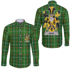 Mann Long Sleeve Button Shirts Crest And National Plaid Style