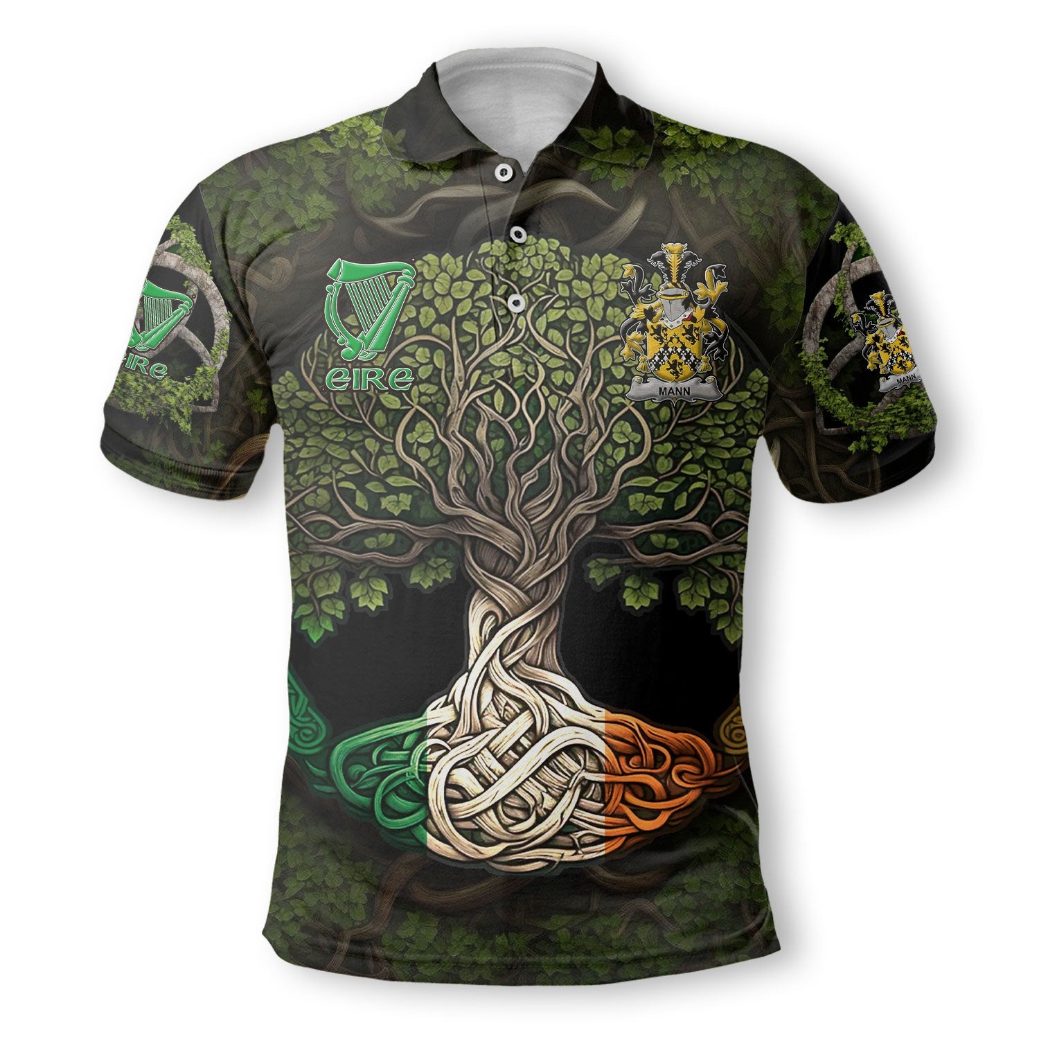 Mann Polo Shirts Ireland Is My Root Style