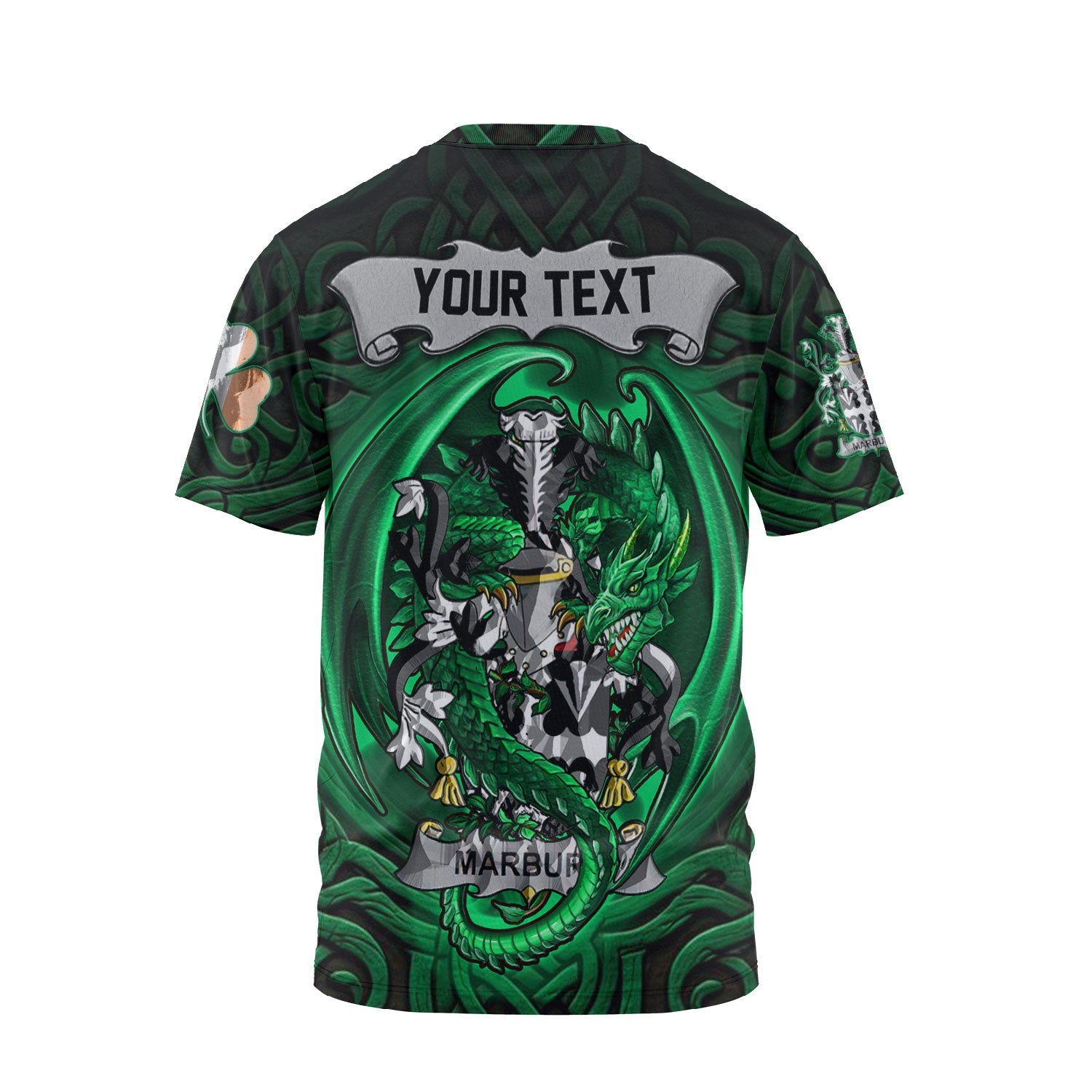 Marbury or Maybery T-Shirts The Green Dragon Of Ireland Style