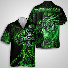 Margetson Hawaiian Shirts Celtic Cross And Dragon Style