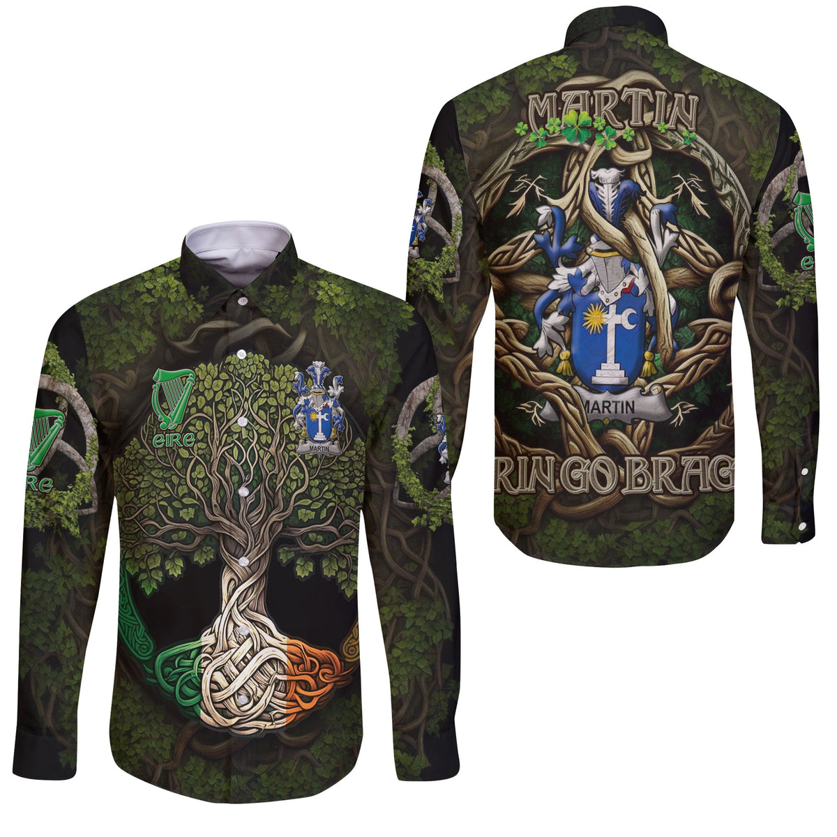 Martin Long Sleeve Button Shirts Ireland Is My Root Style