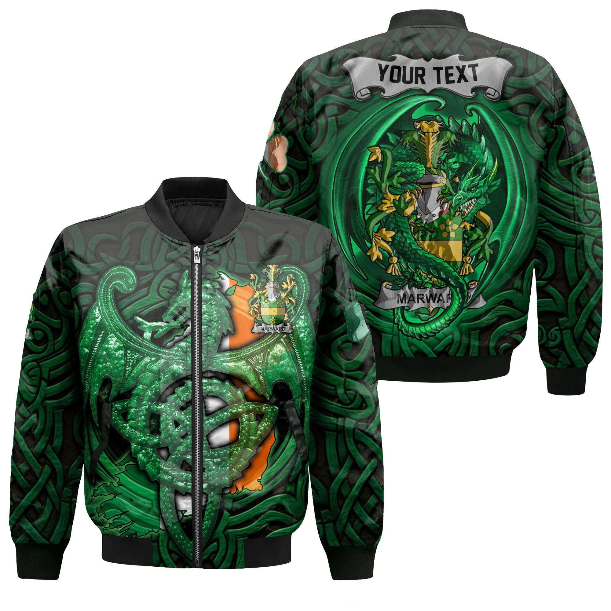 Marward Bomber Jackets The Green Dragon Of Ireland Style