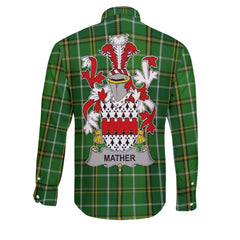 Mather or Mathers Long Sleeve Button Shirts Crest And National Plaid Style